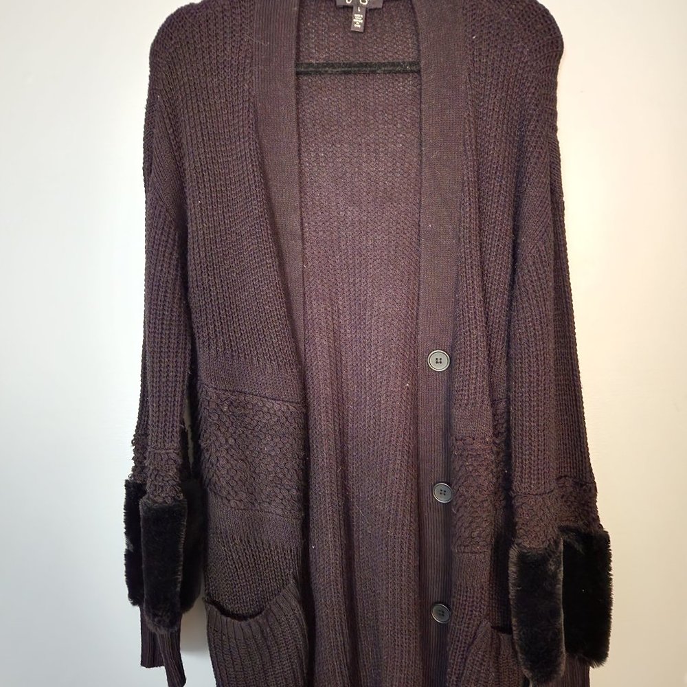 Jessica Simpson Large open front black cardigan